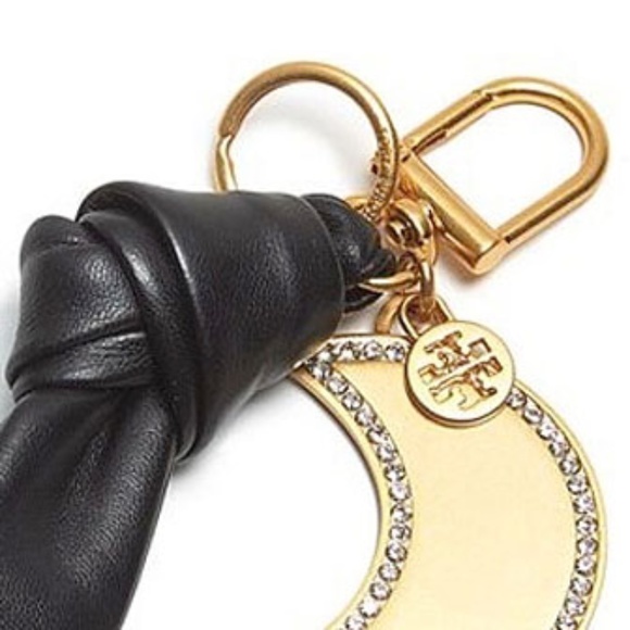 Tory Burch Leather Bow Key Fob Ring - Picture 2 of 3